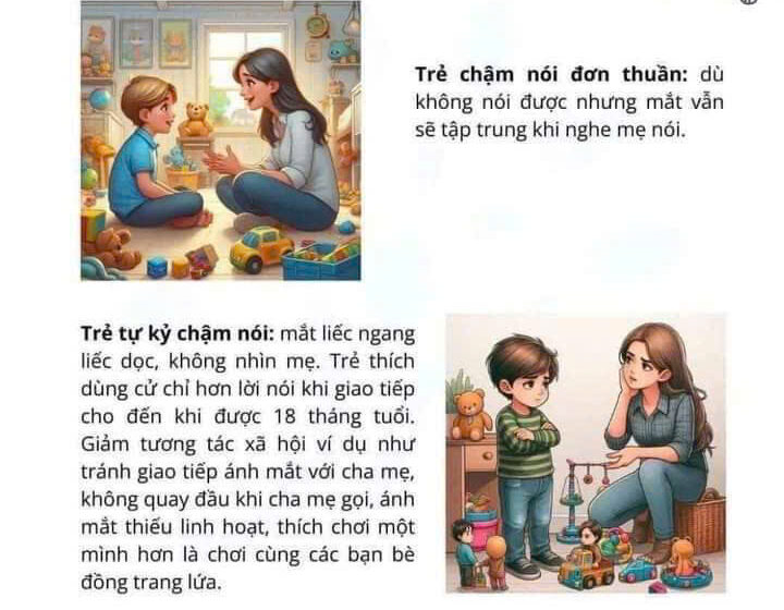  PHÂN BIỆT GIỮA TRẺ “CHẬM NÓI ĐƠN THUẦN” VÀ TRẺ “CHẬM NÓI DO TỰ KỈ”