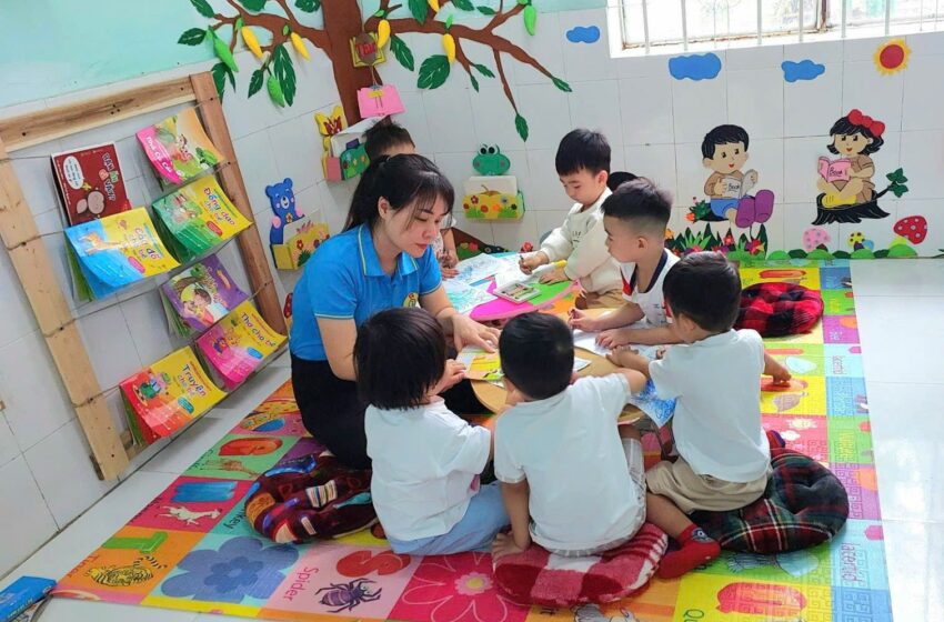  TRƯỜNG MẦM NON PHƯỚC THỊNH HƯỞNG ỨNG NGÀY SÁCH VÀ VĂN HÓA ĐỌC VIỆT NAM 21/4
