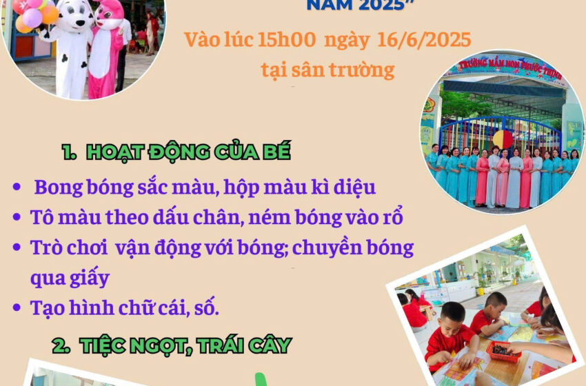  Trường Mầm non Phước Thịnh thông báo tuyển sinh năm học 2025-2026