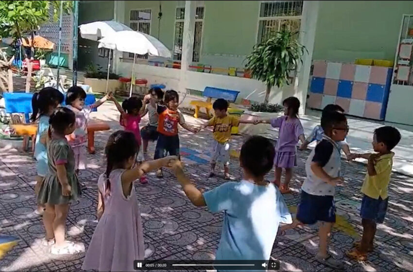  Hoạt động của các bé lớp Mẫu giáo 3-4 tuổi hè tháng 6/2025