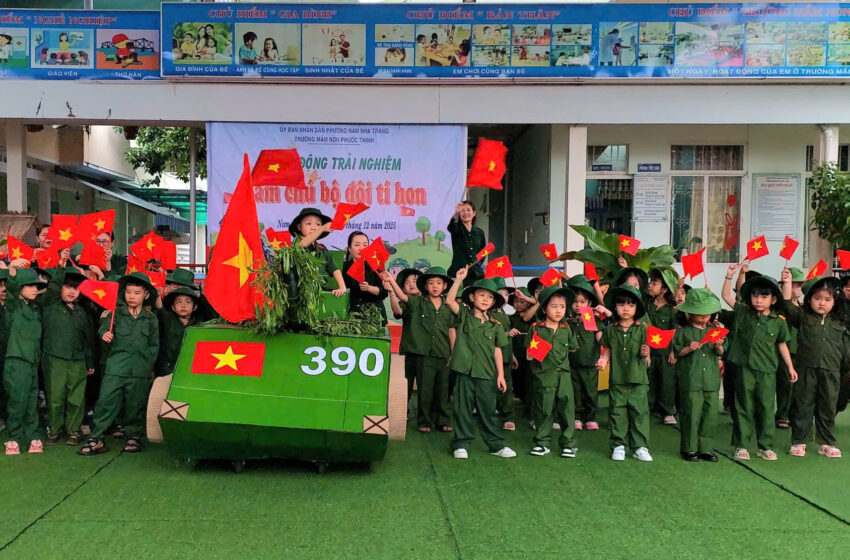  TRƯỜNG MẦM NON PHƯỚC THỊNH TỔ CHỨC HOẠT ĐỘNG TRẢI NGHIỆM “LÀM CHIẾN SĨ TÍ HON” CHÀO MỪNG 81 NĂM NGÀY THÀNH LẬP QUÂN ĐỘI NHÂN DÂN VIỆT NAM (22/12/1944 – 22/12/2025)