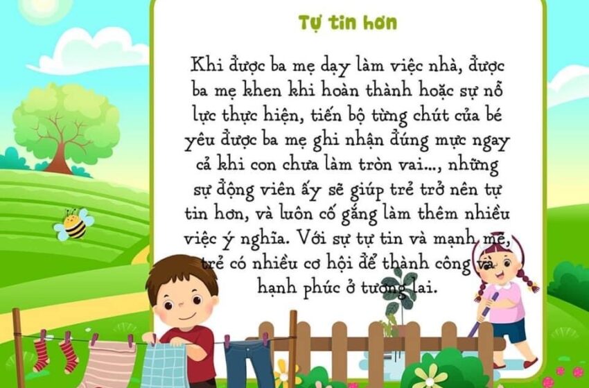  Trẻ được lợi gì khi ba mẹ dạy làm việc nhà từ sớm?