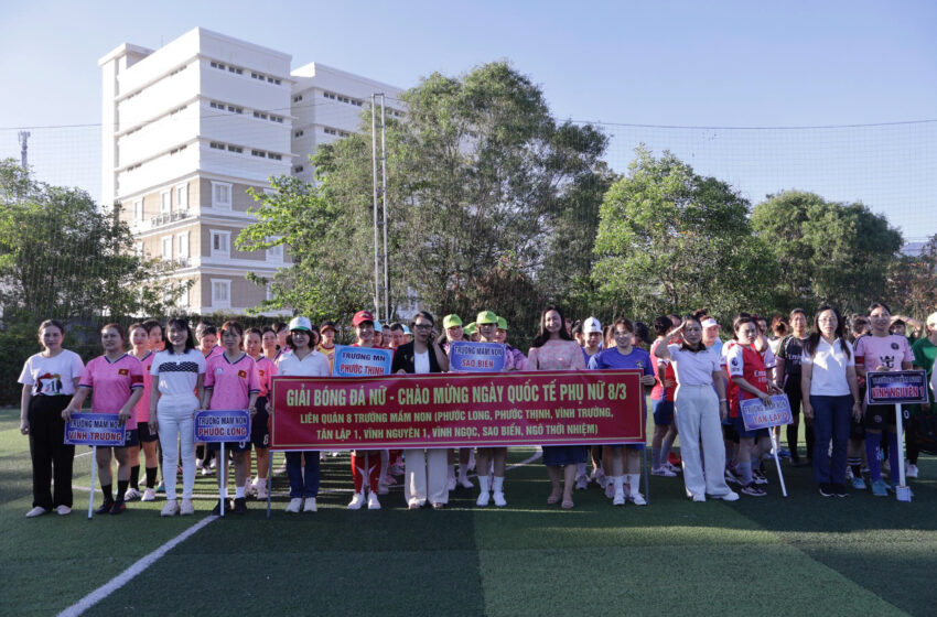 TRƯỜNG MẦM NON PHƯỚC THỊNH THAM GIA GIẢI BÓNG ĐÁ NỮ LIÊN QUÂN 8 TRƯỜNG MẦM NON LẦN THỨ I NĂM 2026