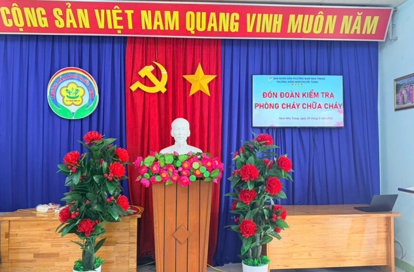  TRƯỜNG MẦM NON PHƯỚC THỊNH ĐÓN ĐOÀN KIỂM TRA CÔNG TÁC PHÒNG CHÁY, CHỮA CHÁY VÀ CỨU NẠN, CỨU HỘ