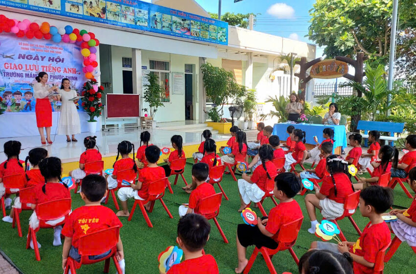  Trường Mầm non Phước Thịnh tổ chức thành công chương trình “Giao lưu tiếng Anh dành cho trẻ 5-6 tuổi”
