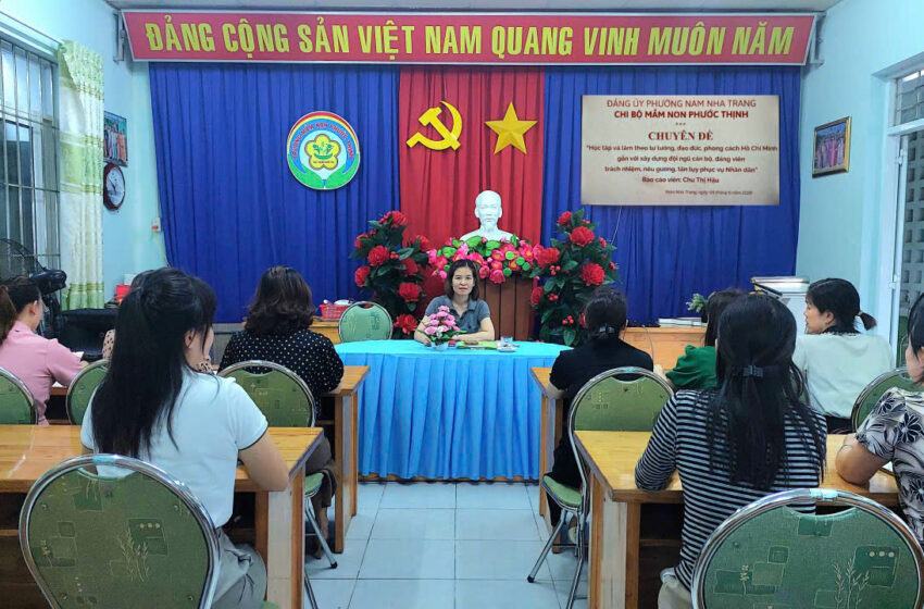  CHI BỘ TRƯỜNG MẦM NON PHƯỚC THỊNH TỔ CHỨC SINH HOẠT CHUYÊN ĐỀ QUÝ II NĂM 2026
